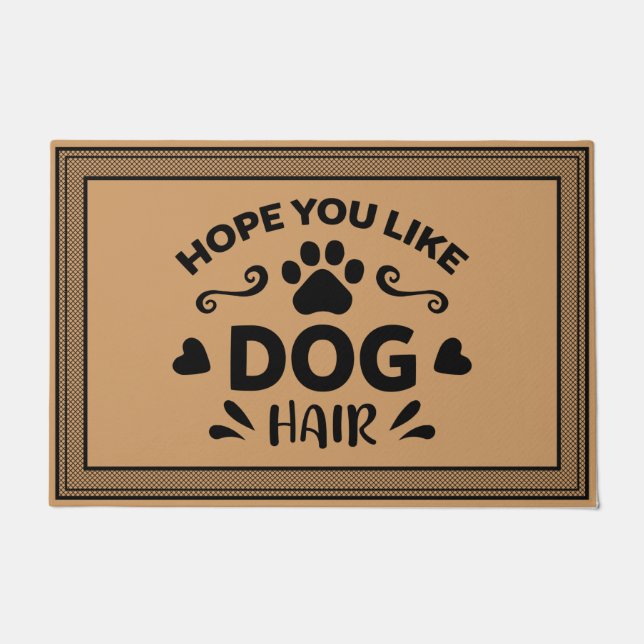 Paillasson Bienvenue Porte Mat Hope You Like Dog coco color (Devant)