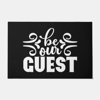 Paillasson Bienvenue Porte Mat Soyez Notre Invité Noir Blanc