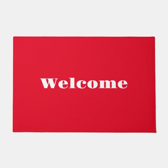 Paillasson Bienvenue rouge (Devant)