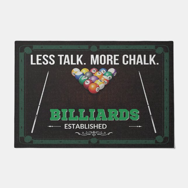 Paillasson Bienvenue Salle Billiard mat, Mat Lover Billiard (Devant)