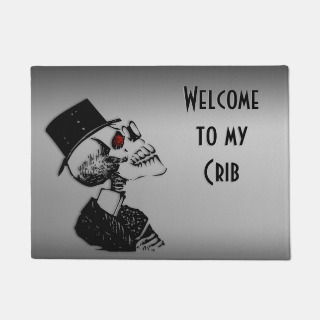 Paillasson Bienvenue sur My Crib Skeleton Welcome Mat (Devant)
