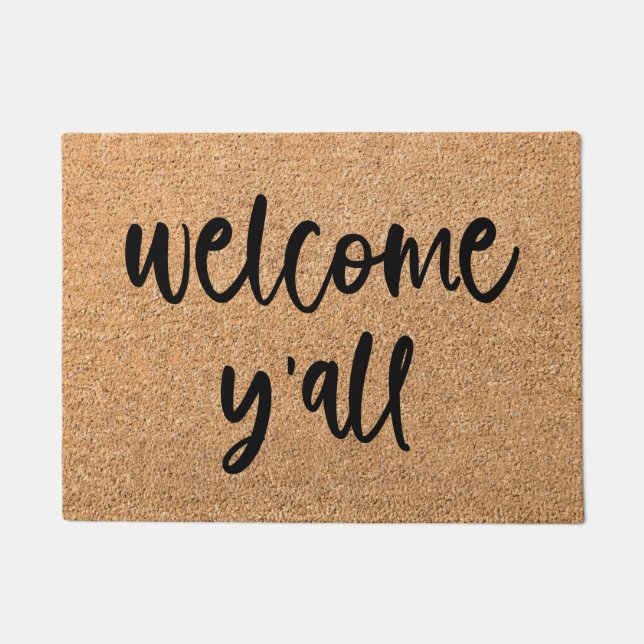 Paillasson Bienvenue Y'all Welcome Mat Doormat (Devant)