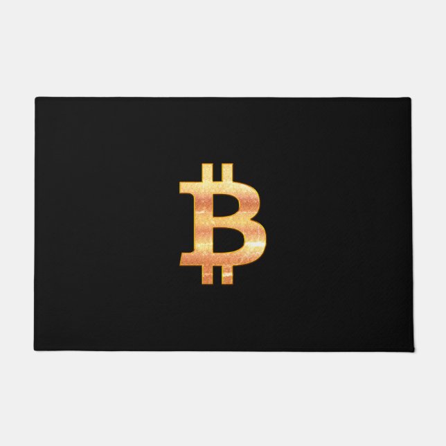 Paillasson Black Bitcoin Vendredi Porte Mat (Devant)