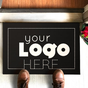Paillasson Black Business Welcome Mat Entreprise Logo Doormat