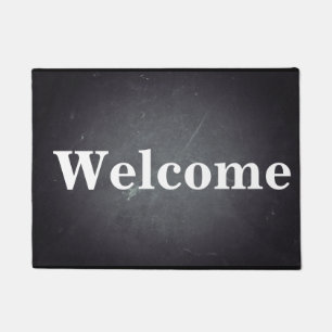 Paillasson Black Chalkboard Modern Welcome Personnalisé