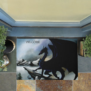 Paillasson Black Dragon Fantasy Montagnes Bleues