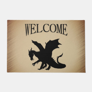 Paillasson Black Dragon Rustic Arrière - plan Bienvenue