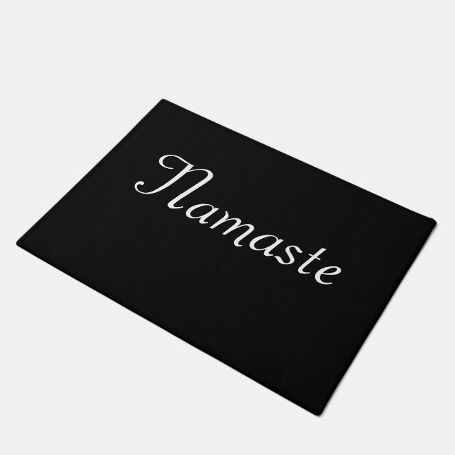 Paillasson Black Namaste Porte Mat Doormat Yoga (Incliné)