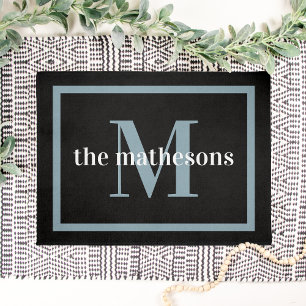 Paillasson Black & Slate Family Name & Monogram