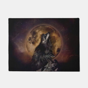 Paillasson Black Wolf Howling