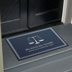 Paillasson Bleu marine minimaliste d'avocat de bureau