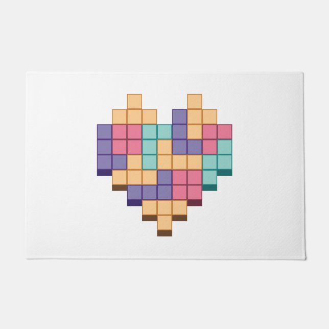 Paillasson Bloquer le style du coeur du jeu (Devant)