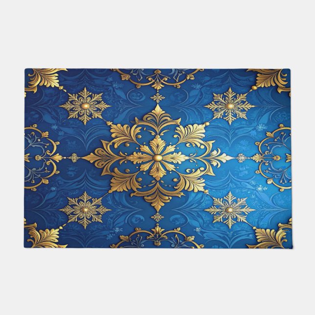 Paillasson Blue Decorative Holiday Doormat (Devant)