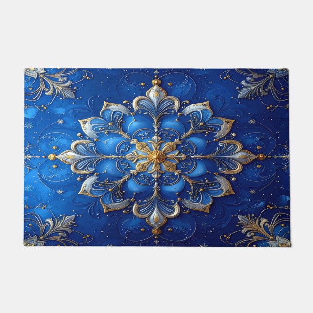 Paillasson Blue Decorative Holiday Doormat (Devant)