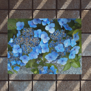 Paillasson Blue Lacecap Hydrangea Floral
