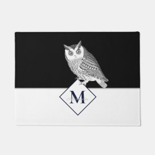 Paillasson Blue Owl Grey Nom du monogramme