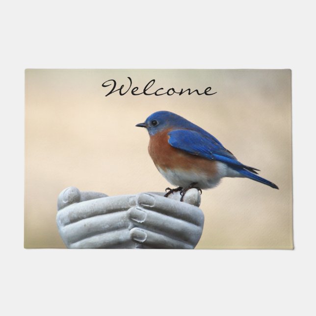 Paillasson Bluebird de bonheur vous accueille (Devant)