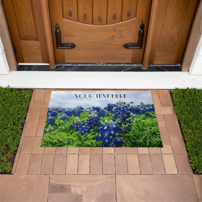 Paillasson Bluebonnets Blue Flowers Texas texan Floral (De plein air)