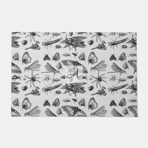 Paillasson BOGUES GOTHIQUES monogrammes Insectes d'encre Vint