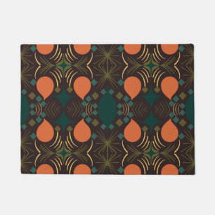 Paillasson Boho Géométrique Diamant Brown