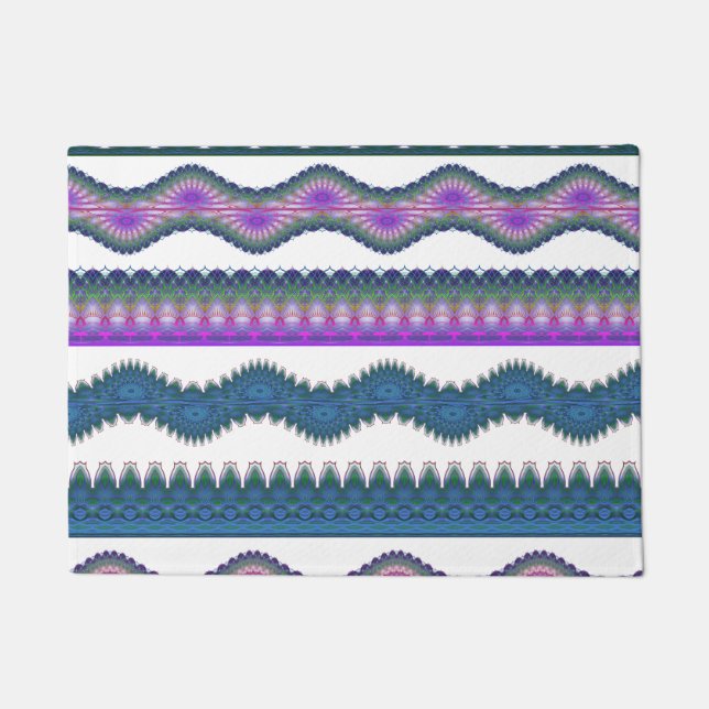 Paillasson Boho Zigzag Welcome Doormat  (Devant)