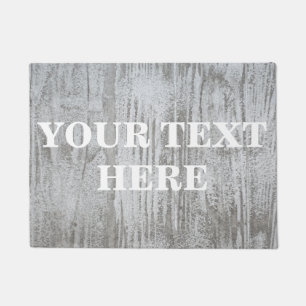 Paillasson Bois de bambou gris personnalisé