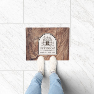 Paillasson Bois rustique Cabine de famille sur mesure