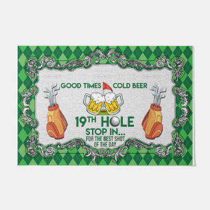 Paillasson Bon Temps Froid Bière Drôle Mat, Golf
