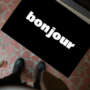 Paillasson BONJOUR French Modern Minimaliste Typographie