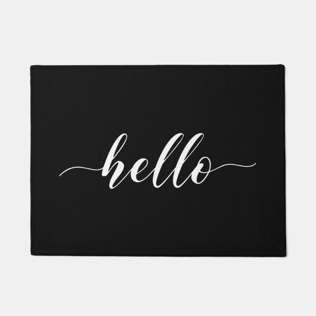 Paillasson Bonjour natte - noir (Devant)