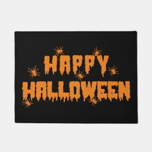 Paillasson Bonne Halloween avec les araignées