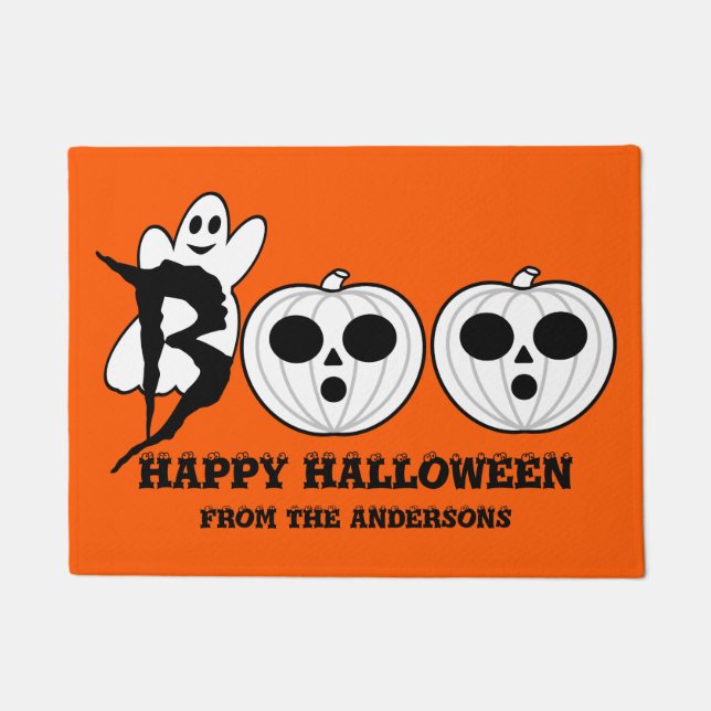 Paillasson BOO ! Pormat de fantôme d'Halloween (Devant)
