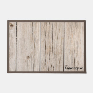 Paillasson Bordure marron en bois naturel