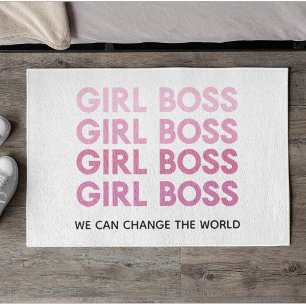 Paillasson Boss de fille rose moderne Meilleur cadeau de fill