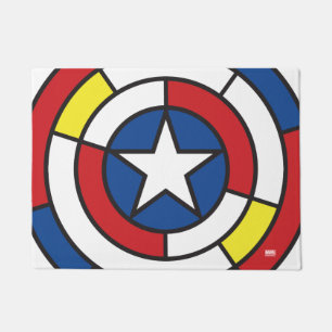 Paillasson Bouclier abstrait de Captain America De Stijl