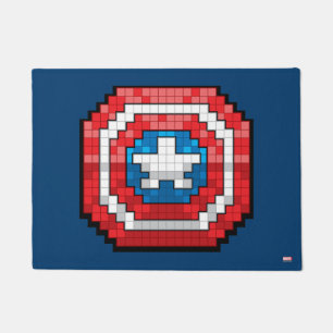 Paillasson Bouclier Captain America pixelisé 16 bits