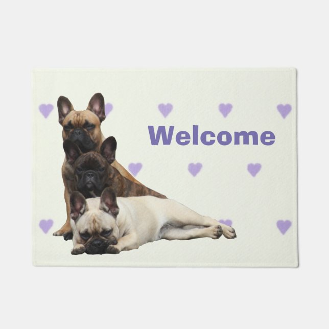 Paillasson Bouledogue français bons amis Bouledogue Français (Devant)