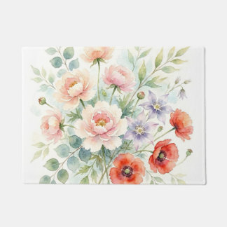 Paillasson Bouquet de fleurs sauvages de jardin de campagne à