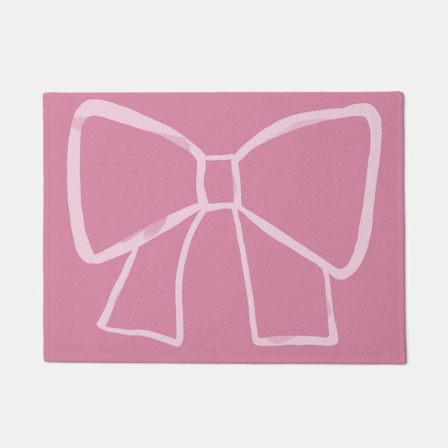 Paillasson Bow rose minimaliste (Devant)