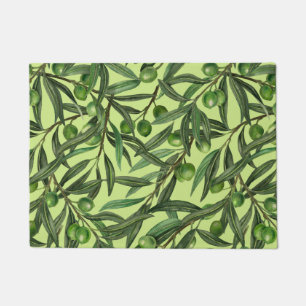 Paillasson Branches d'olive sur le vert miel