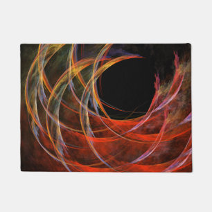 Paillasson Briser le Cercle Vortex de Feu Art Abstrait