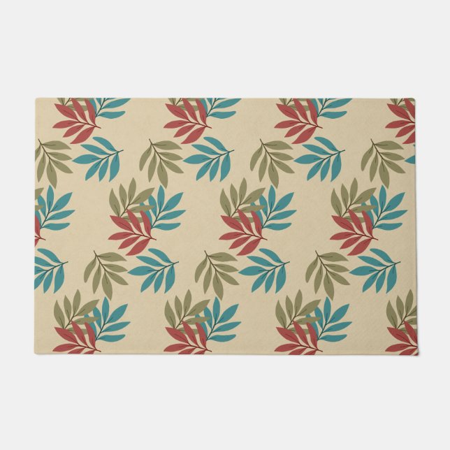 Paillasson Brochures en couleur vert, Turquoise, rouge (Devant)