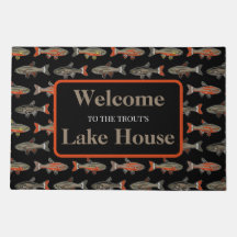 Brook Trout Grey Orange sur Turquoise Lake House