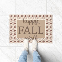 Brown et crème Plaid Happy Fall Y'all Welcome