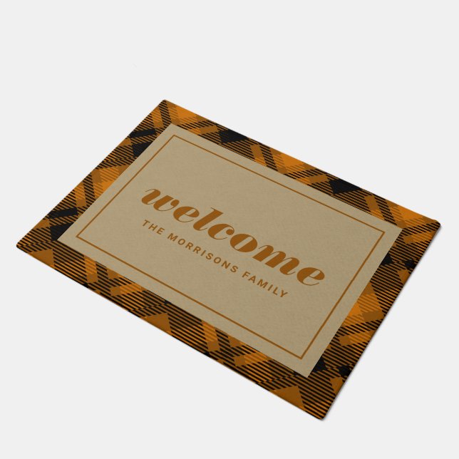 Paillasson Brown Noël Plaid Accueil personnalisé (Incliné)
