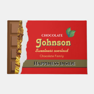 Paillasson Brown réaliste & Valentines rouges Chocolat amusan
