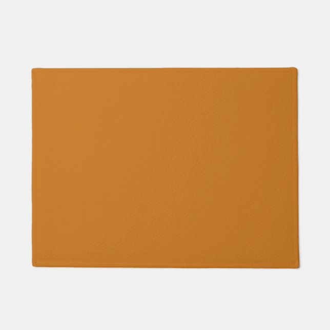 Paillasson Brûlé Orange Brown Couleur Solide Mat (Devant)