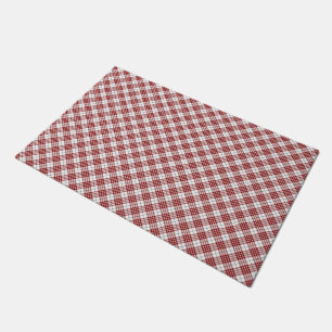 Paillasson Buchanan tartan rouge blanc plaid
