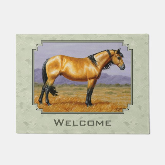 Paillasson Buckskin Horse Mustang Stallion (Devant)