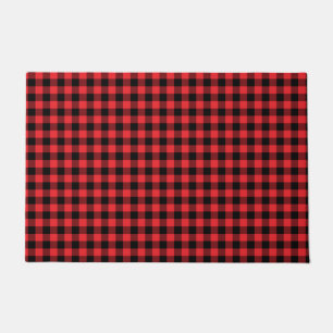 Paillasson Buffalo Plaid Red Black Check